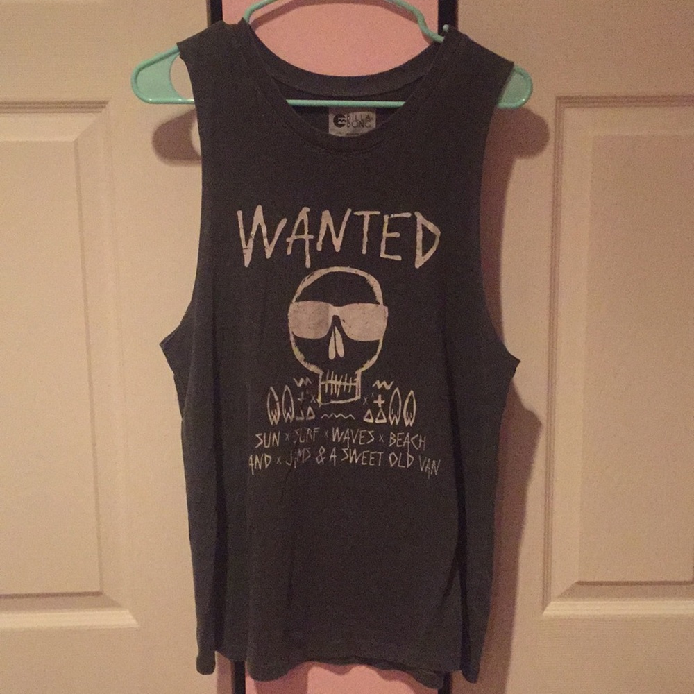 Billabong Dark Grey Surfer Beach Tank Top